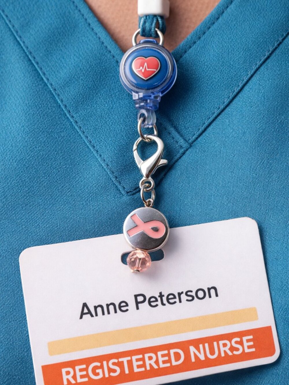 Pink Ribbon Awareness Purse Charm Keychain - Picture 2 of 3